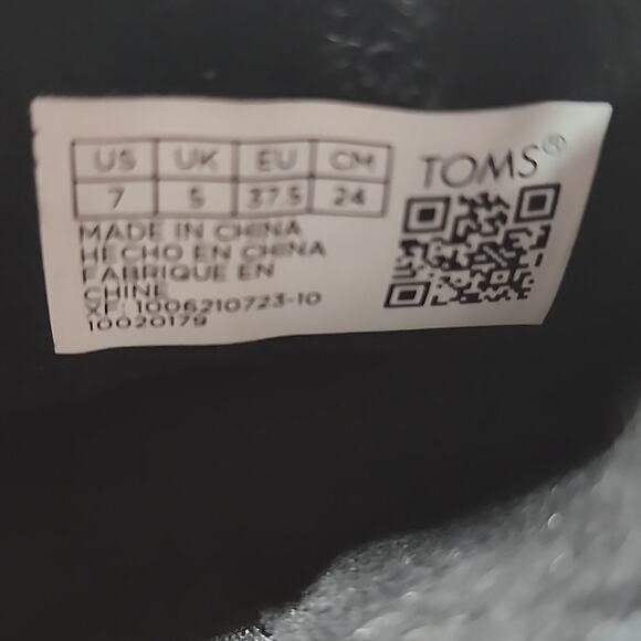 TOMS MADDIE BLACK/LEATHER/SUEDE PULL UP BOOTS WATERPROOF WEDGE LADIES 7🔥NWOB🔥 - Picture 16 of 16